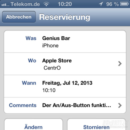 Apple Store Reservierung 2