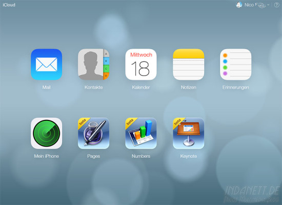 iCloud-Dienste  im iOS7-Design