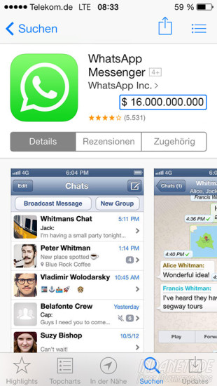 Facebook kauft WhatsApp